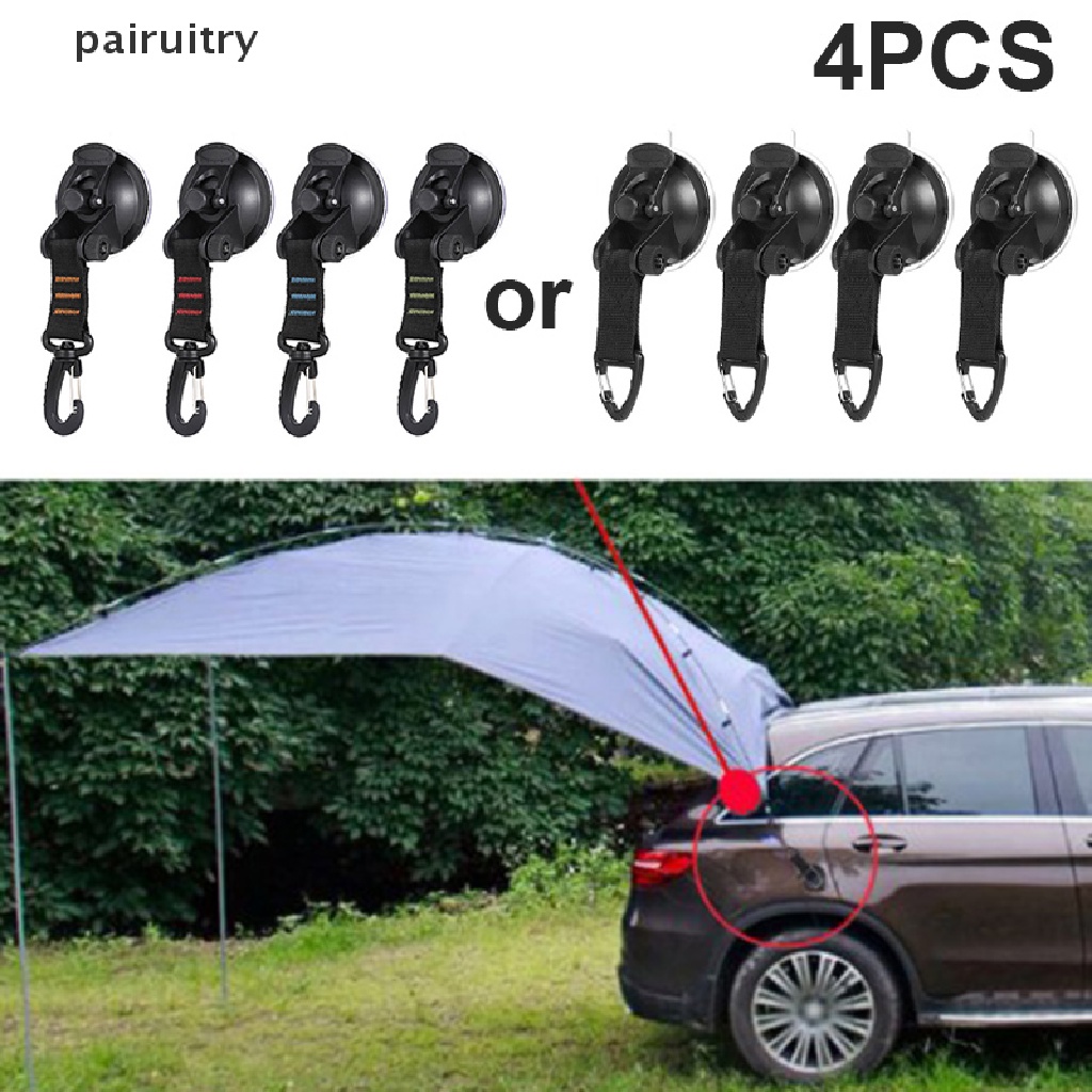 Prt 4Pcs Kaitan Tali Tenda Dengan Suction Cup Untuk Camping Outdoor