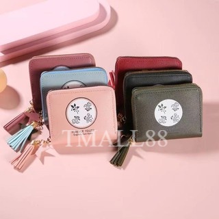 ♥TMALL88♥ Dompet Mini Resteting Wanita Dompet Koin/Uang Kertas Import Real Pict Motif Bunga