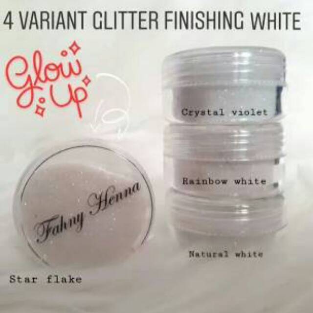 

Finishing Glitter white henna