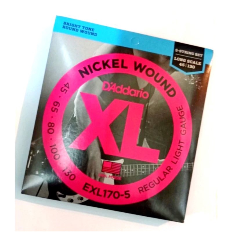 senar bass elektrik d'addario 5 string EXL170-5 original