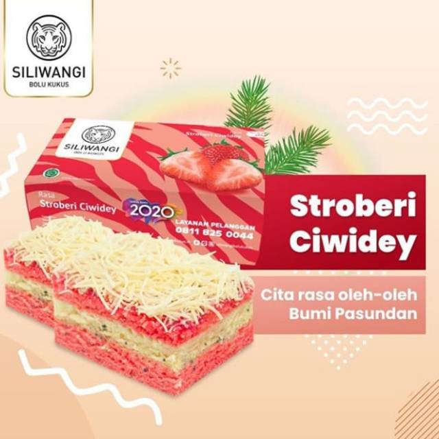 

Siliwangi Bolu Kukus varian rasa Stroberi Ciwidey