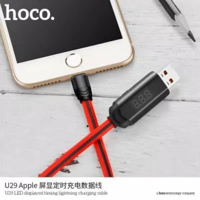 HOCO U29 LED display cable kabel charger data lightning iphone ipad