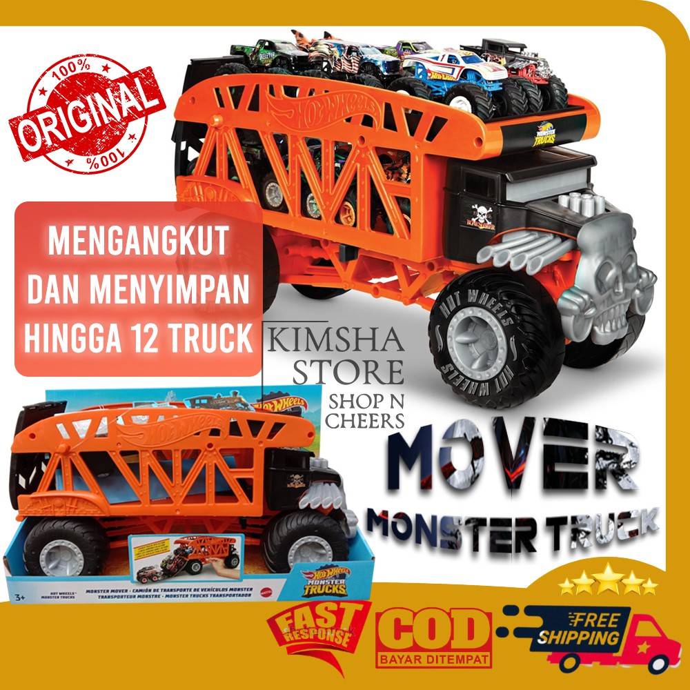 Hot Wheels Monster Mover Trucks Mainan Mobil Mobilan Big Hauler Truck Besar Diecast Ori