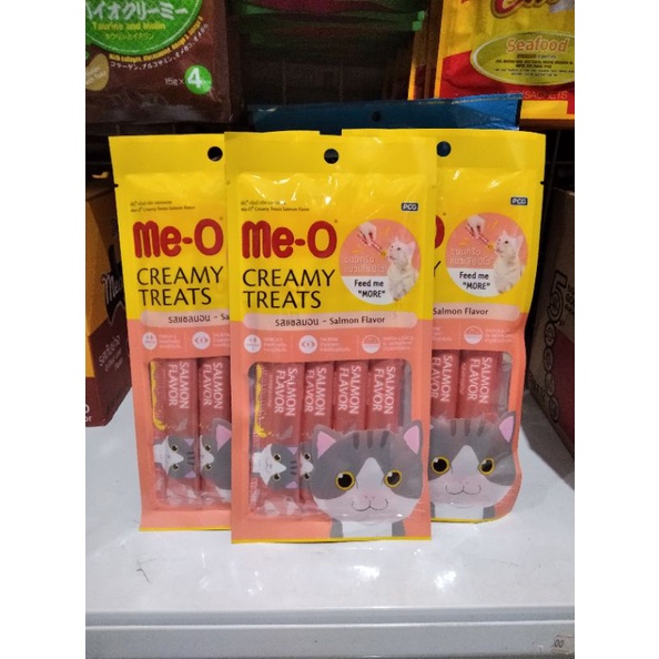 Meo Liquid Snack Kucing Isi 4pcs(Salmon)