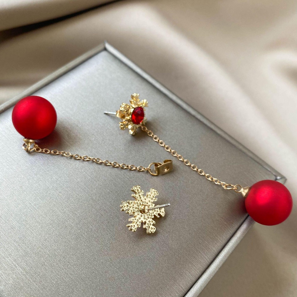 Lily Anting Panjang Hadiah Natal Fashion Snowflake Style