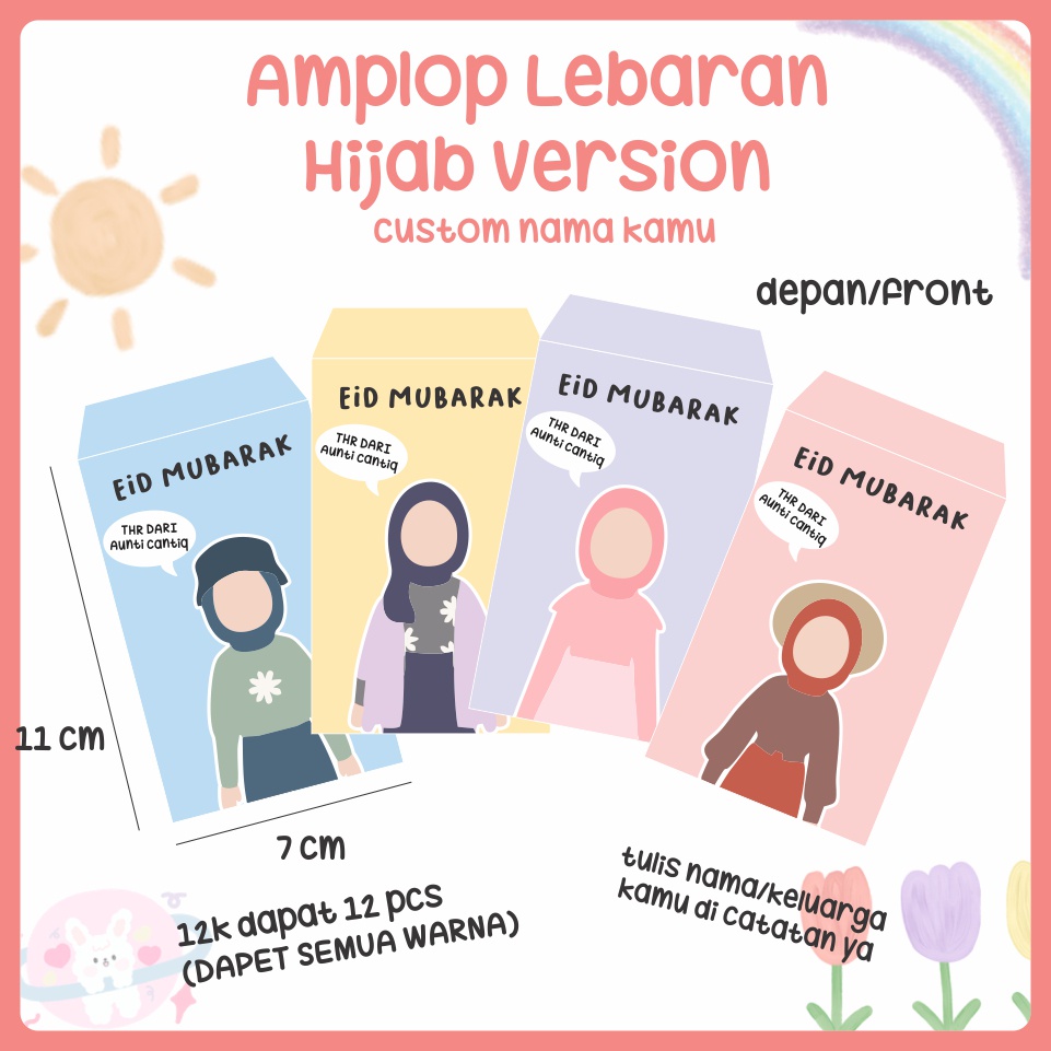 

Amplop Lebaran Hijab Version custom nama kamu