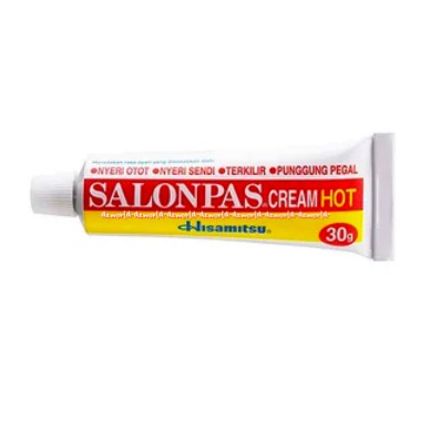 Salonpas Cream Hot 30gr Salep Panas Untuk Sakit Otot Keseleo Nyeri Sendi Salon Pas Merah