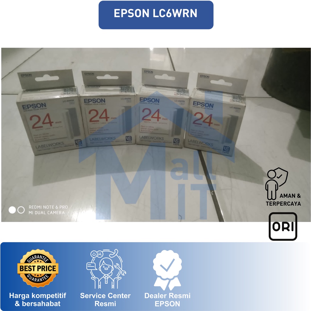 EPSON LABEL 24mm LABELWORKS TAPE CATRIDGE  LW900 LC6W