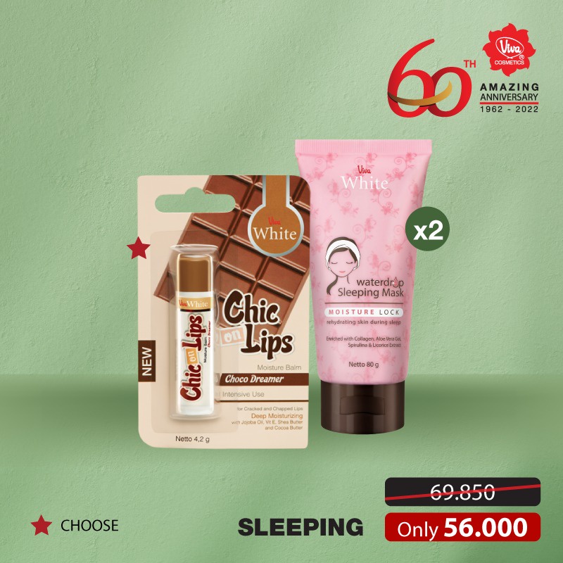 Paket 2 Sleeping Mask 1 VW Chic on Lips