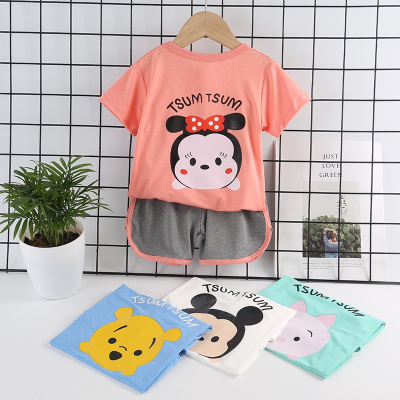 1234OS - BAJU SANTAI ANAK SETELAN PENDEK ANAK LAKI LAKI PEREMPUAN IMPORT