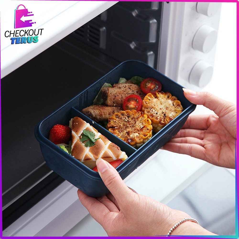 CT C479 Kotak Makan BPA FREE Tempat Makan Lunch Box Set Free Sendok Garpu Kotak Makan Transparant Bento Box