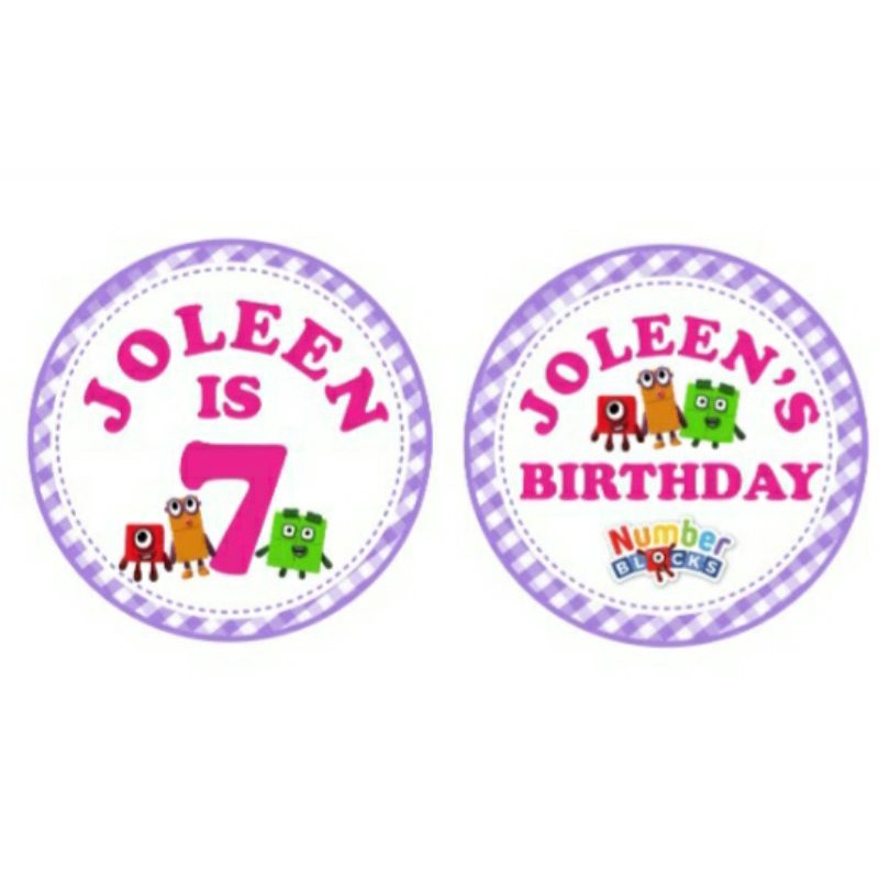

sticker label birthday custom 7cm (12pcs)