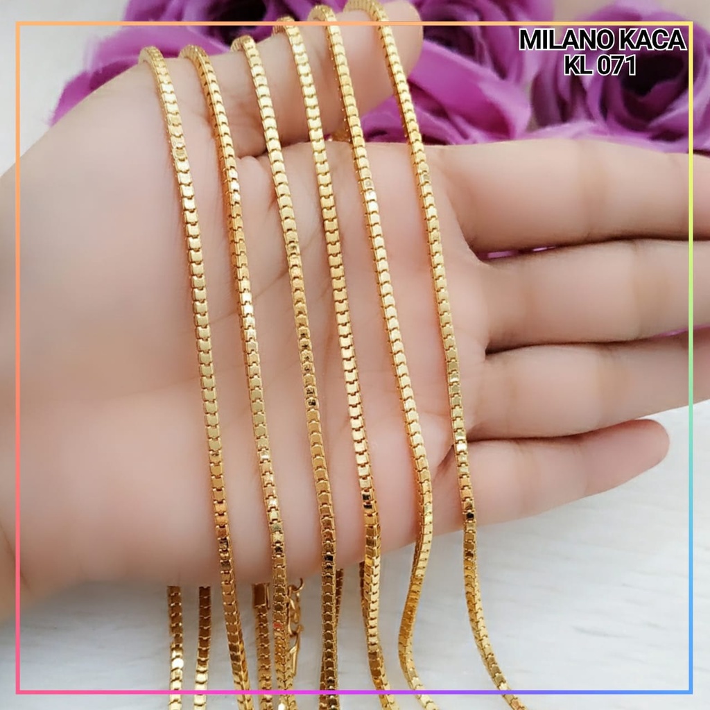 Kalung xuping kalung Dewasa milano tebal kaca cantik perhiasan lapis emas gold KL 071