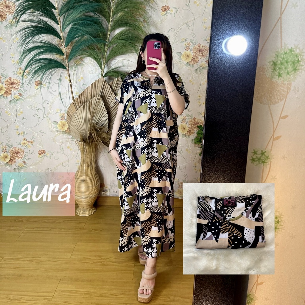 PART1 NCDY HOMEWEAR DASTER PANJANG SEMATA KAKI LD 130cm BUSUI FRIENDLY JUMBO-Laura