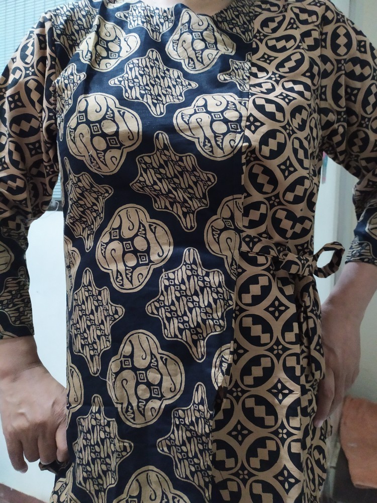 Blouse Batik Wanita Tali Samping | Baju Batik Kantoran | Blouse Ziggy Tali