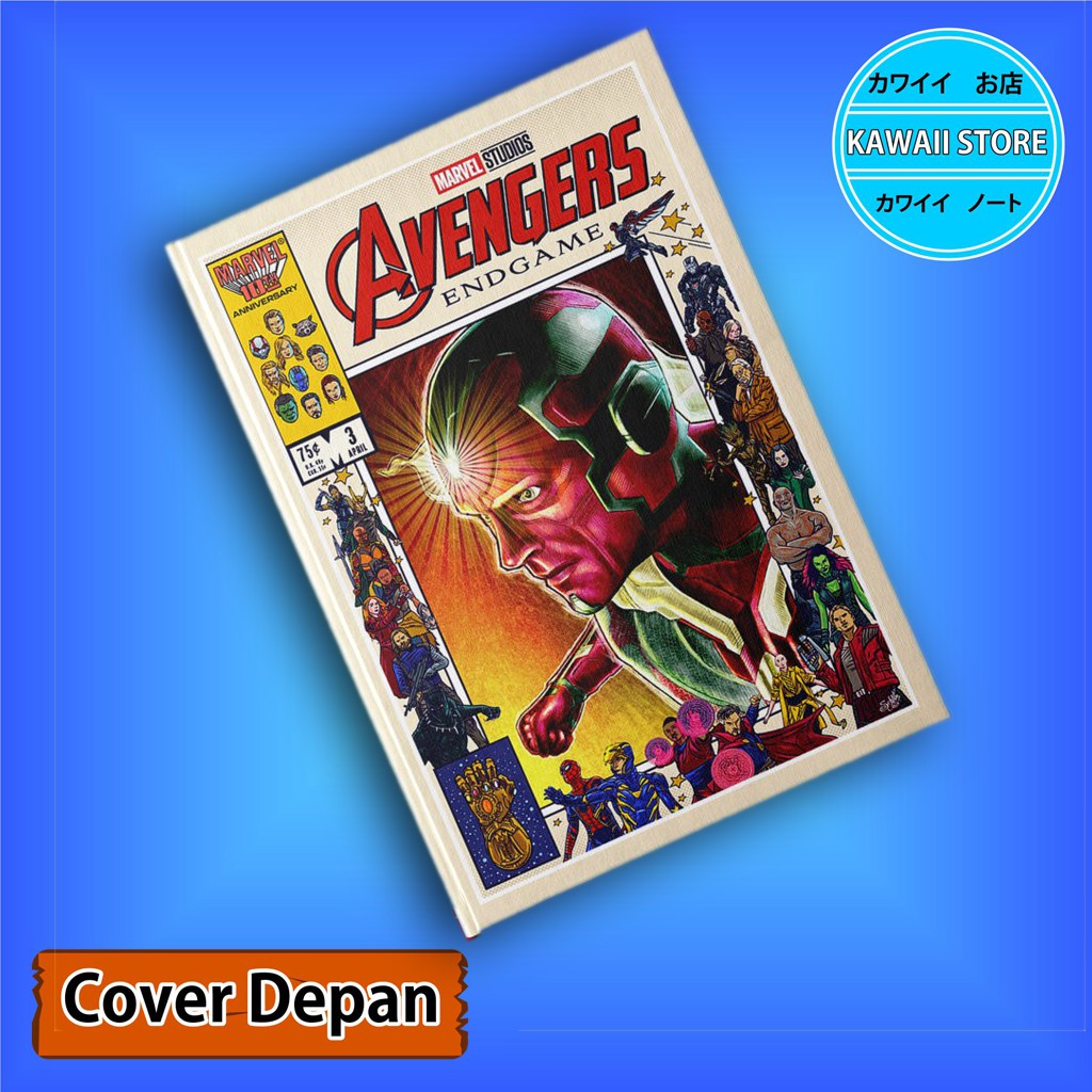 

Notebook / Pocket book Hard Cover Film Marvel Avengers VISION uk A5 & A6 / Notes Book