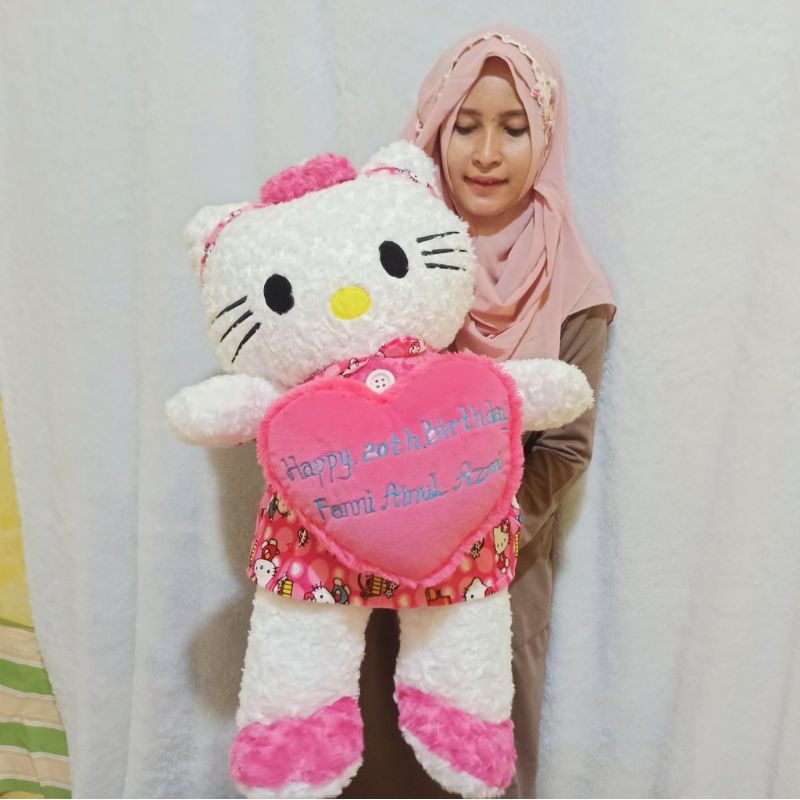 boneka hello Kitty bando GRATIS UKIR NAMA ATAU CETAK PHOTO