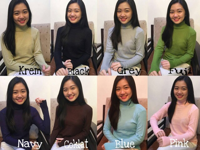 Wearme Sweater Rajut / Basic Sweater / Sweater Rajut Wanita / Turtleneck Roundhand Sweater