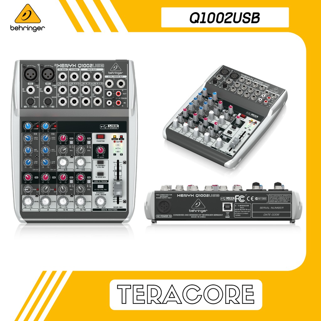 Behringer Xenyx Q1002USB Q1002 USB Q 1002 Mixer 10 Input 2 Channel USB