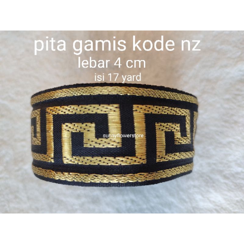 pita gamis bordir kode nz lebar 4 cm isi 17 yard