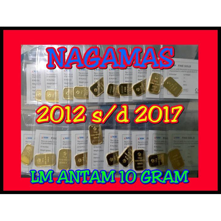 PRODUK TERBATAS LM ANTAM SECOND 10 GRAM. LOGAM MULIA ANTAM. EMAS BATANGAN ANTAM