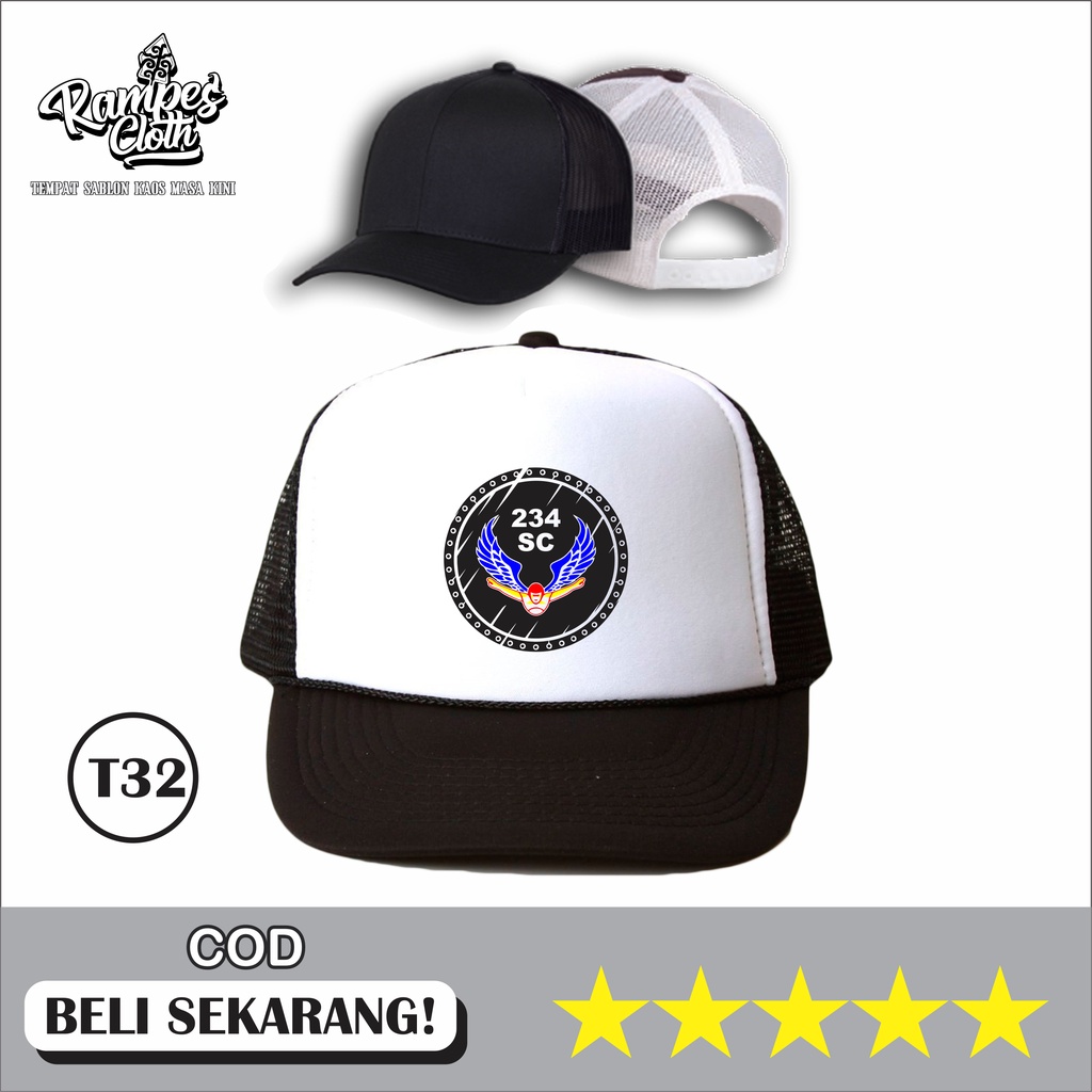 TOPI TRUCKER PRIA DESAIN SC 234 - TOPI JARING DISTRO KUALITAS PREMIUM T32