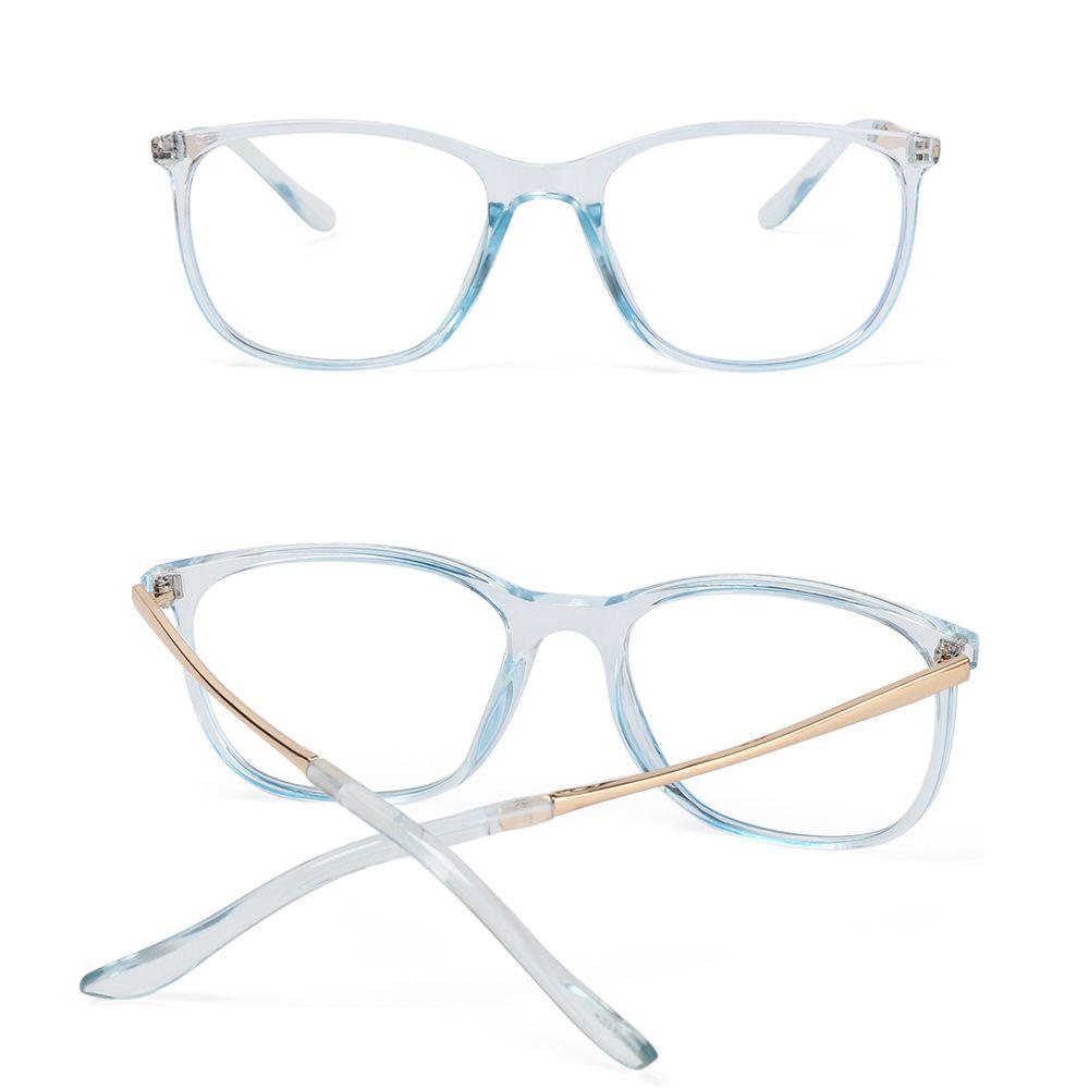 Nanas Anti-Cahaya Biru Kacamata Wanita Pria Kotak Vintage Ultra Ringan Frame