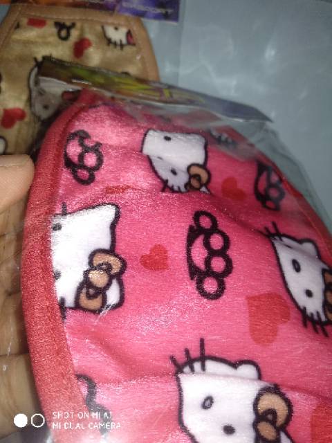 Grosir Masker soft bulu halus karakter 2 ply cewek murah grosiran