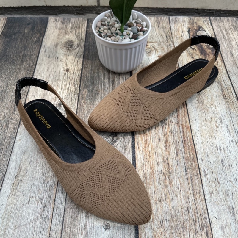 KAYZINEVA | AC-19 Sepatu Sandal Wanita Rajut Premium Tali Belakang