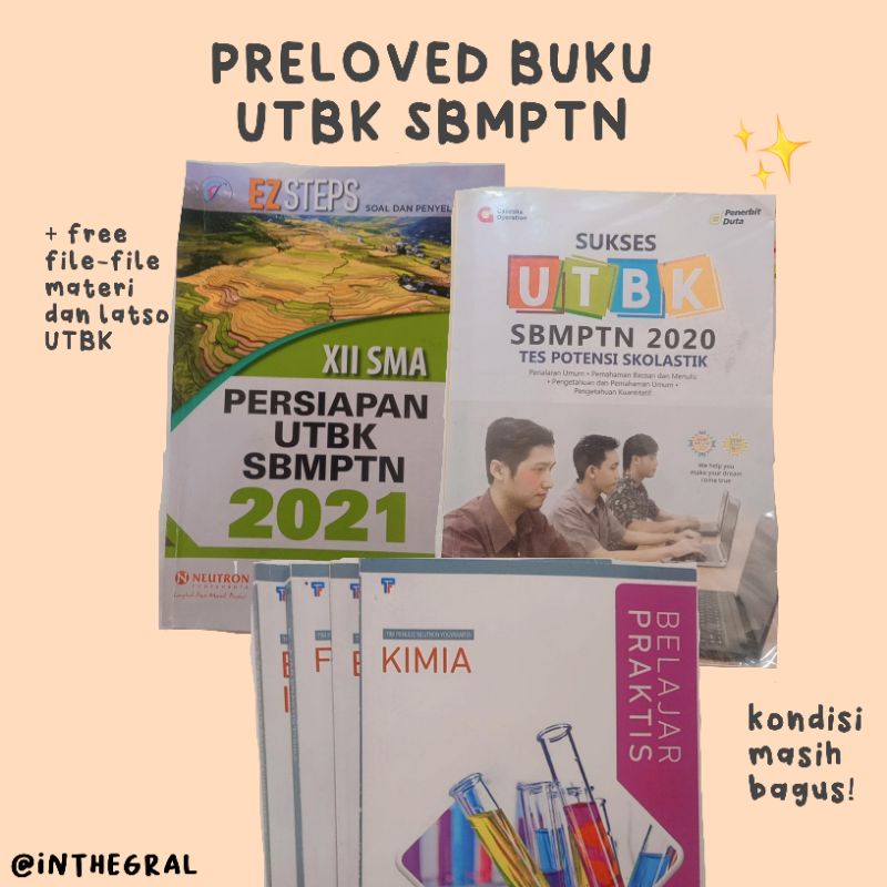 PRELOVED BUKU UTBK SBMPTN SAINTEK 2021 2022 2020 GO NEUTRON BEKAS MURAH