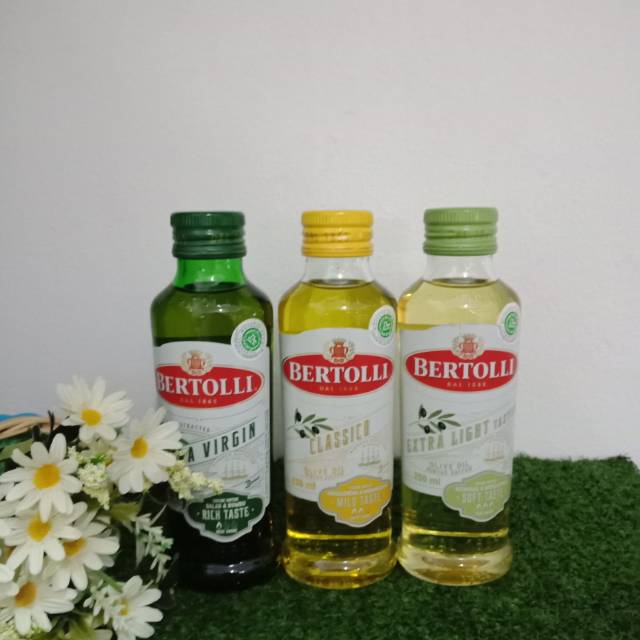 Bertolli Extra Virgin Olive Oil, Extra Light and Classico Olive Oil 250ml