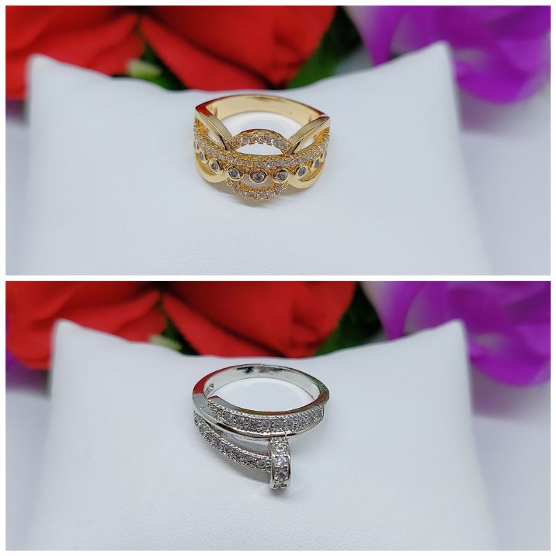 Cincin Xuping Permata Lapis Emas 89A-90A