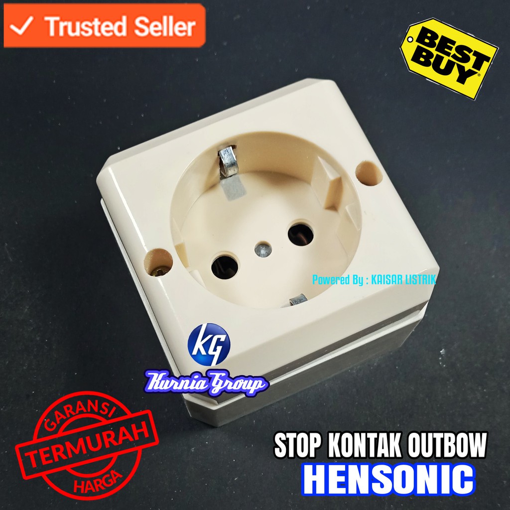 GROSIR STOP KONTAK OB SEGI CREAM OUTBOW 1 LUBANG COLOKAN LISTRIK TEMPEL KAYU SOCKET OUTLET TERMURAH