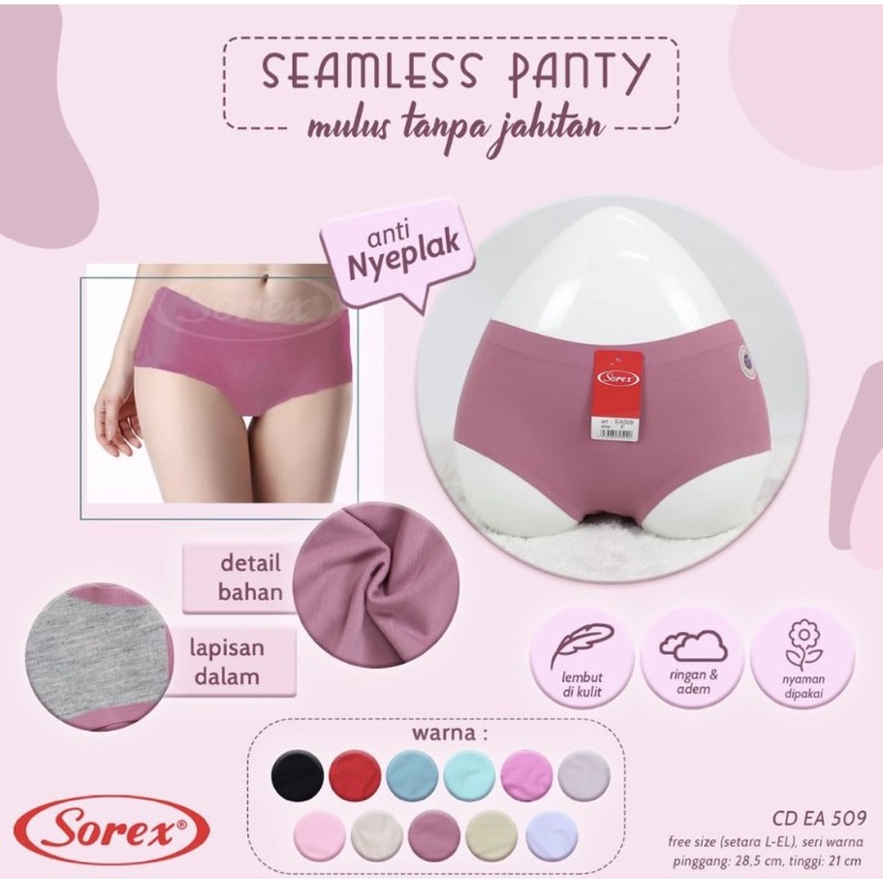 Celana Dalam Wanita Seamless Tanpa Jahitan Anti Nyeplak Sorex 509