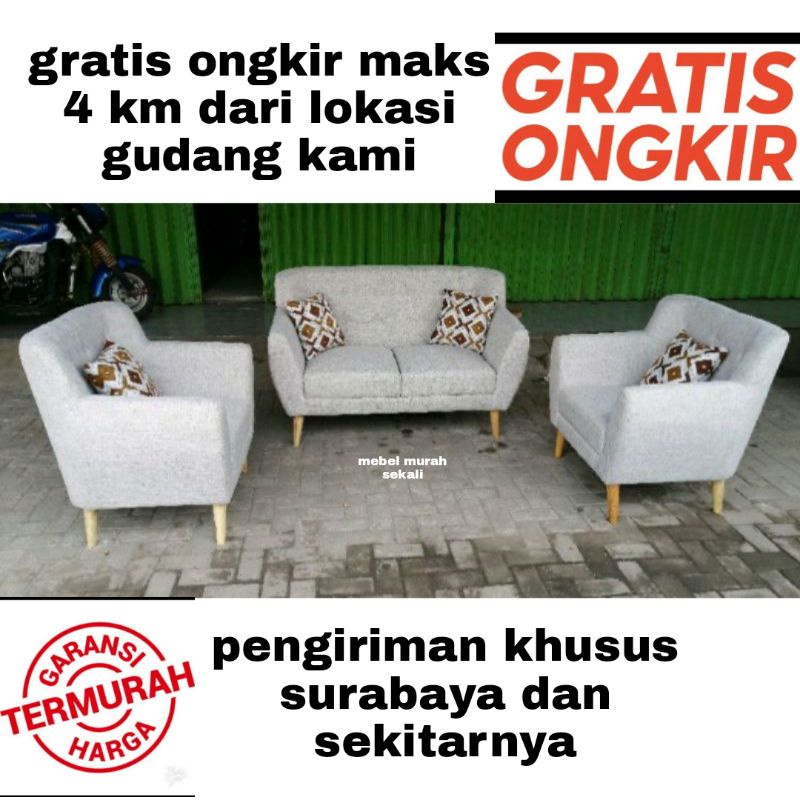 (PROMO) Sofa Retro Minimalis/Sofa Retro Murah/Sofa Scandinavian 2 1 1