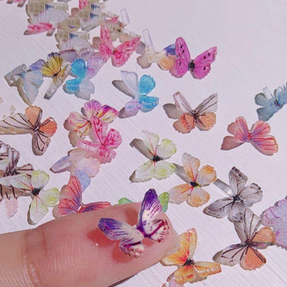 AUGUSTINA Agustina Butterfly Nail Art Perhiasan INS Style Charm Indah Jepang DIY Nail Art Aksesoris