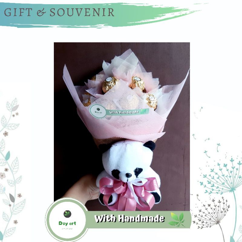 

Handbouquet bouquet - Buket snack choco mix + teddy
