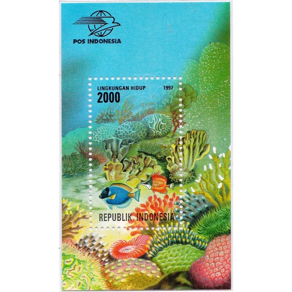 

Perangko Indonesia 1997 Ikan Terumbu Karang Lingkungan Hidup Sheet MNH