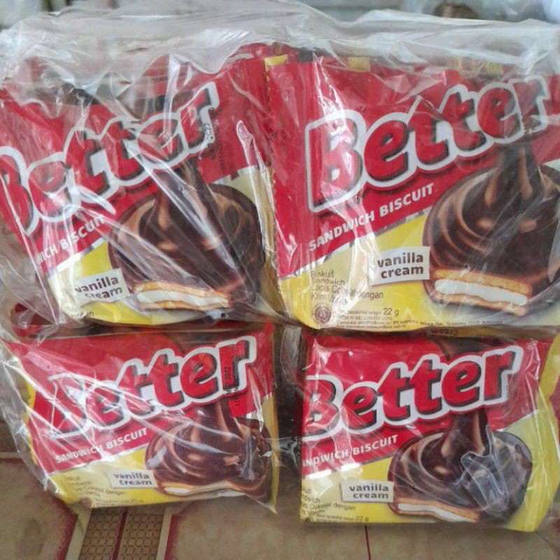 

Better biskuit coklat susu renceng enak grosir murah