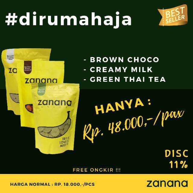 

[PROMO] Zanana Chips Paket Hemat Small ( isi 3 pcs)- Keripik Pisang