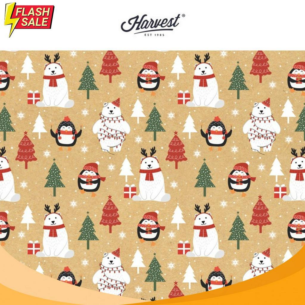 

PROMO Kertas Kado Natal Harvest Wrapping Paper Xmas Shining PingBear