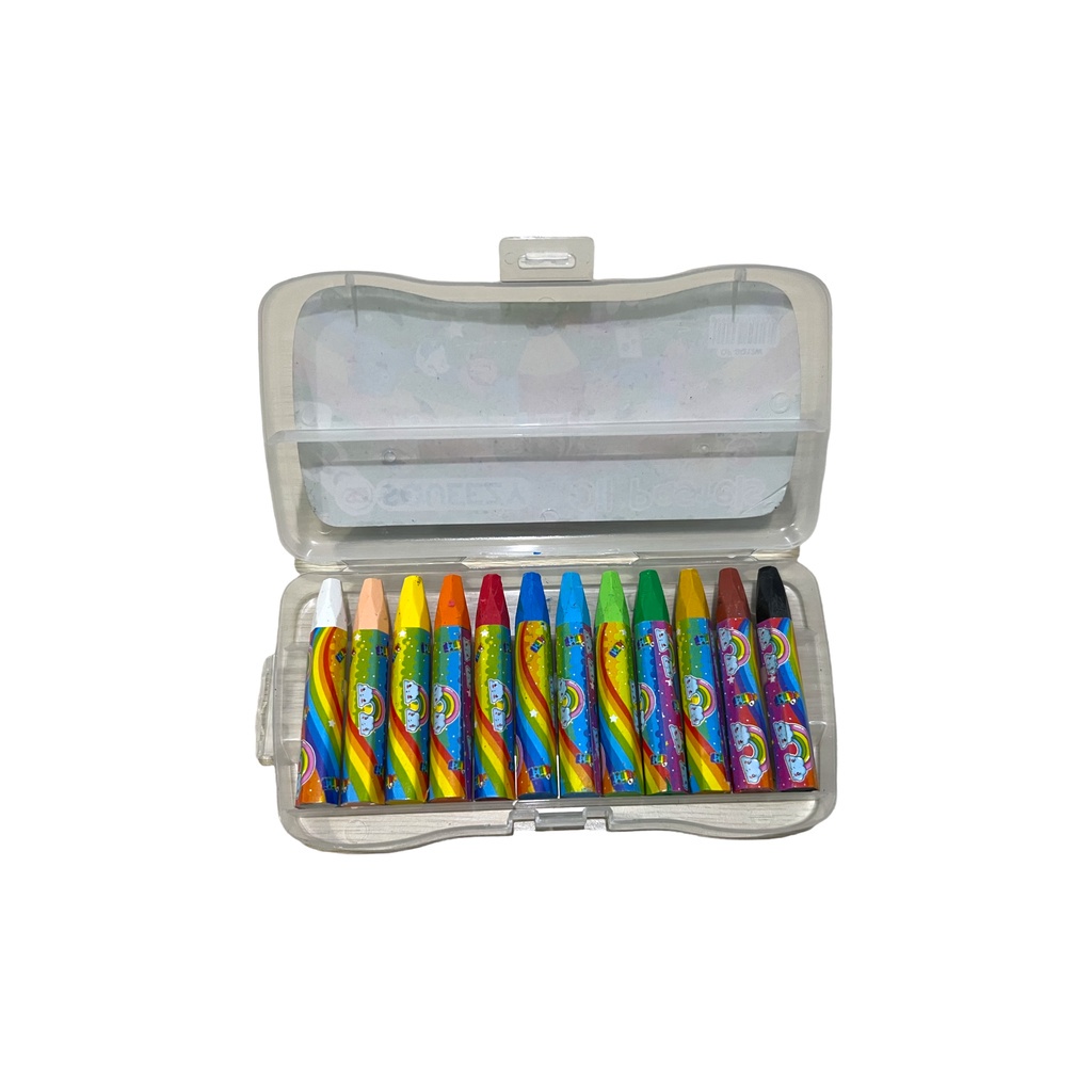 KeiKei Crayon krayon oil pastel set mini murah unik berkualitas isi 12 warna