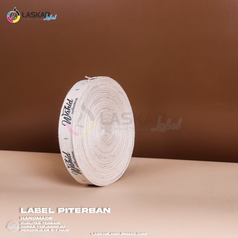 label piterban lokal/ label hijab / label katun / label masker / label lainnya