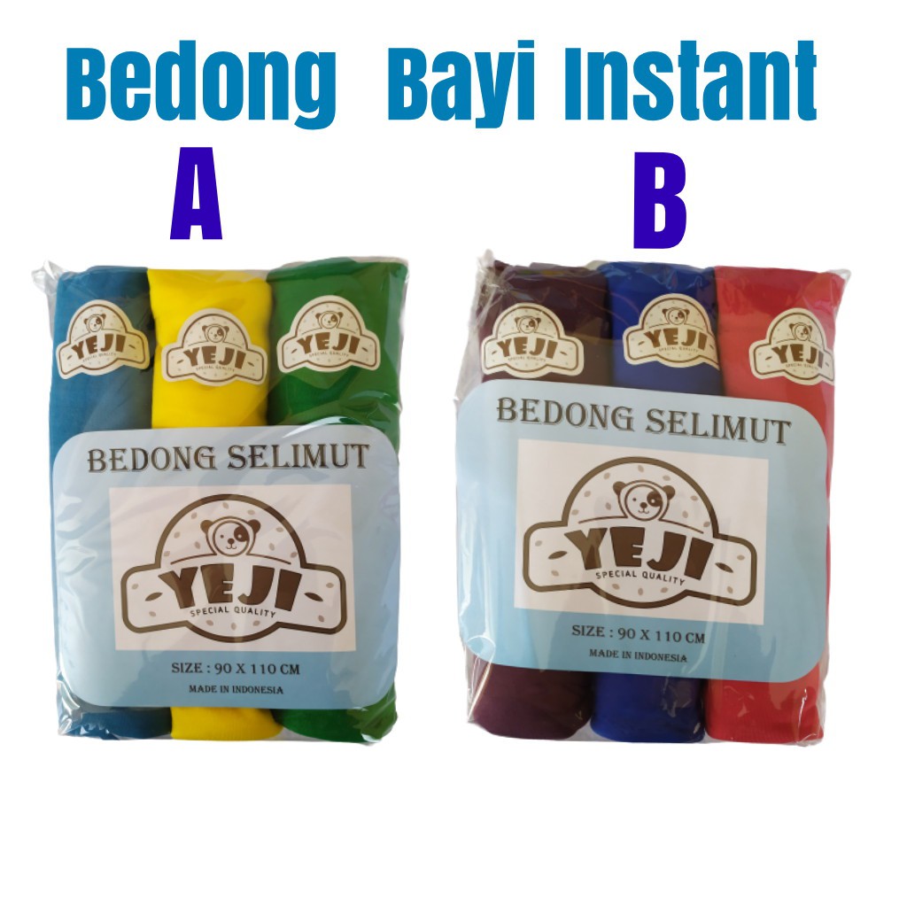 Bedong bayi multifungsi  isi 3 pcs size 90x 110m