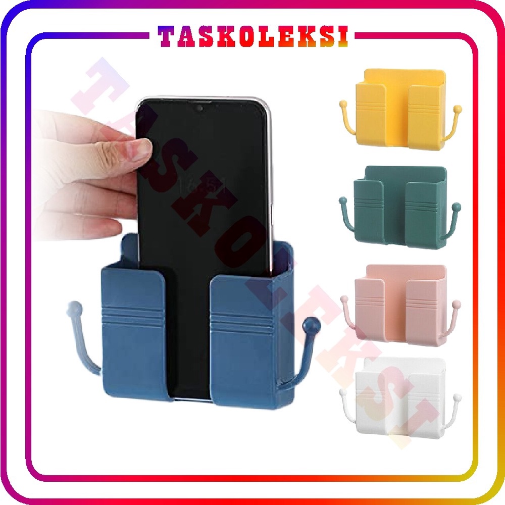 ☛TK☚ R580 Tempelan Holder Hp Dinding / holder hp tempel tembok plus gantungan / Tempat Remote Colokan Handphone Serbaguna Tempel Tembok Wall Phone / holder hp tembok plus hook holder hp tempel dinding