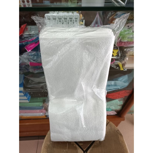 HANDUK SALON WARNA PUTIH 1 PACK ( 12 LEMBAR) HANDUK KECIL