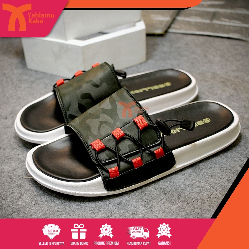 YLK x BONN - Sandal Slide Pria Wanita Kasual Bahan Karet Premium - Sendal Selop Anti Slip Ukuran 39 