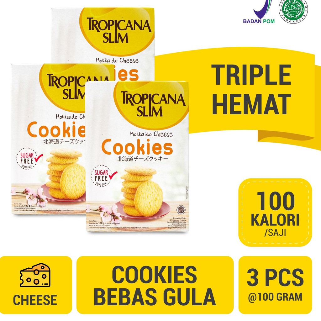 

> Tropicana Slim Hokkaido Cheese Cookies 100 gr x 3 Pcs L4ngsung Kir1m,,<