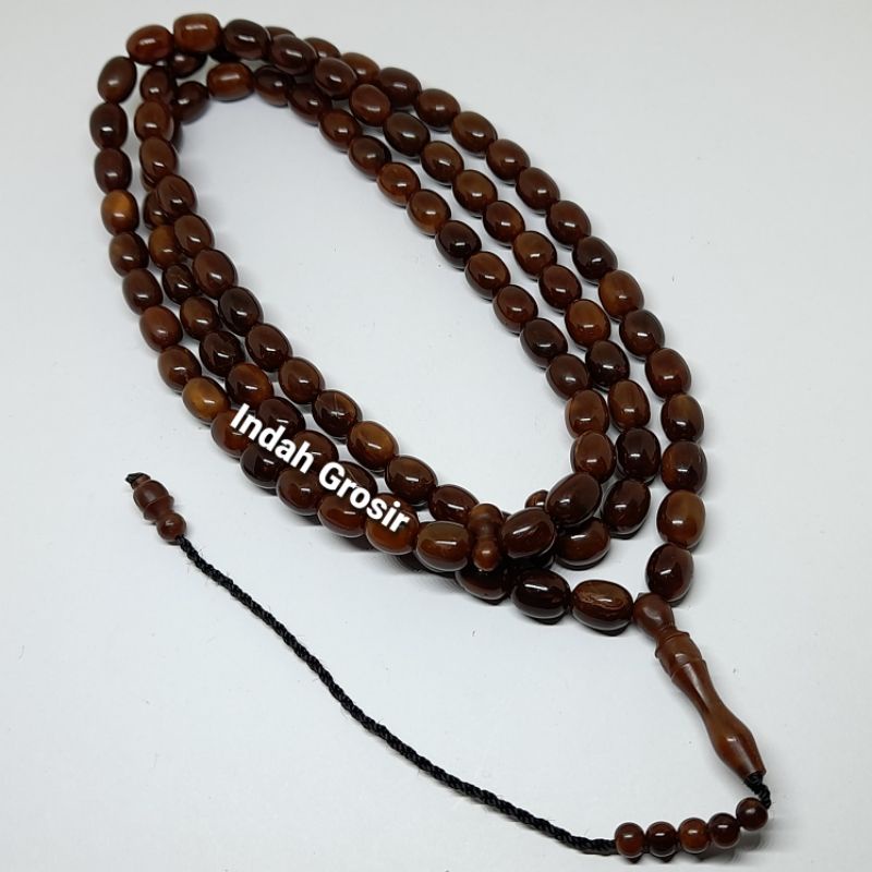 TASBIH KESEHATAN KAYU KAUKAH BIJI TIMUN 8MM 100BUTIR ASLI ORIGINAL