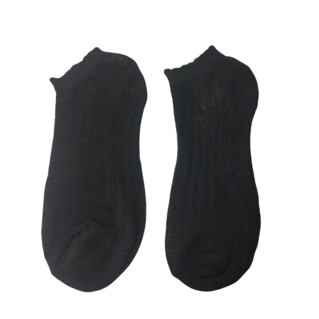 ⭐Bobastore⭐ R108 Kaos Kaki Polos Wanita KaosKaki Spandek Pendek Korea Murah Short Socks-MOTIF 3 HITAM